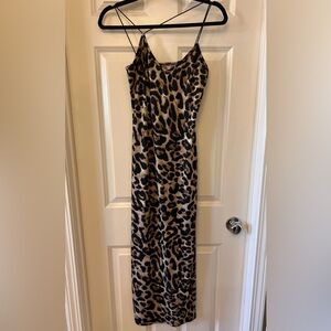 Leopard Print Midi Dress